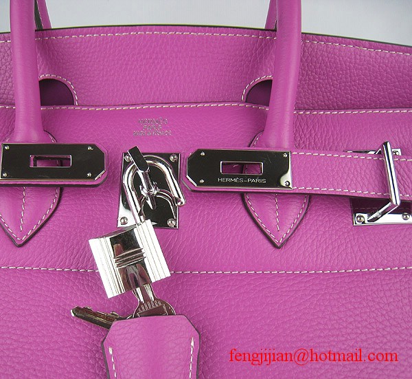 Hermes Birkin 42cm Togo Leather Bag 6109 Peachblow silver padlock